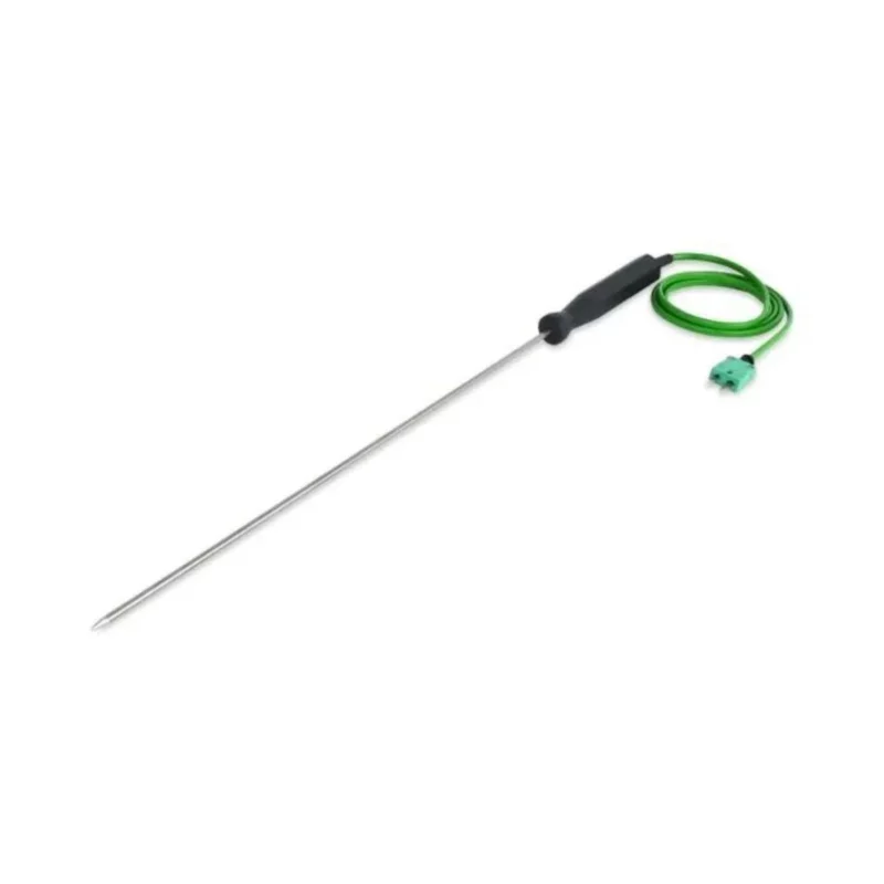 Extended penetration temperature probe whole