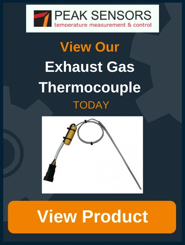 Exhaust gas thermocouple banner