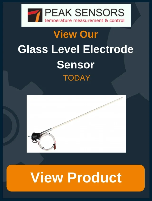 Glass level electrode sensor banner