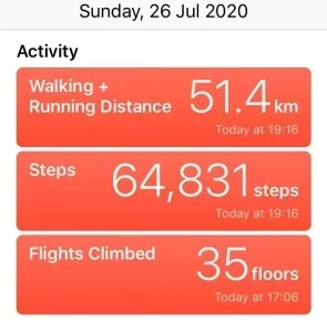 Peter Smith's walk activity statistics