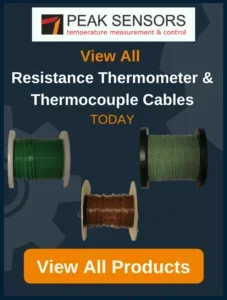 Resistance thermometer and thermocouple cables banner
