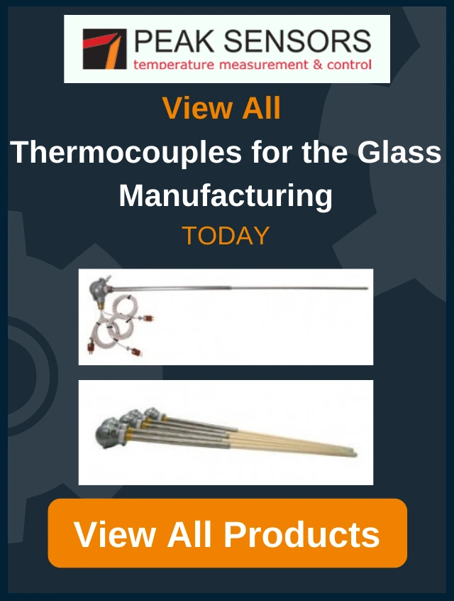 Thermocouples for glass manufacturing banner
