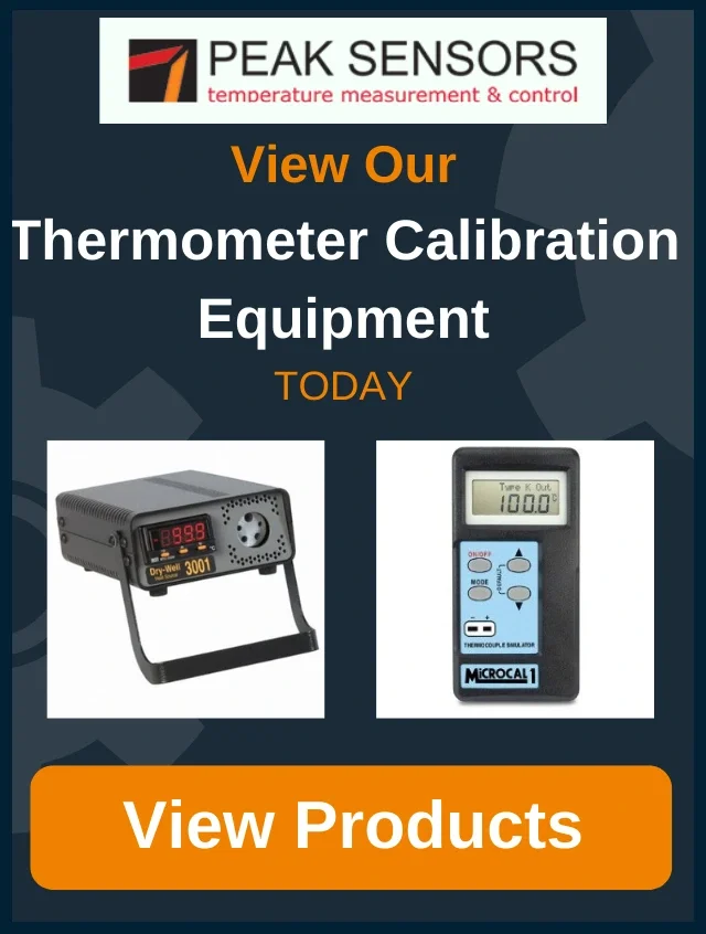 Thermometer calibration equipment banner