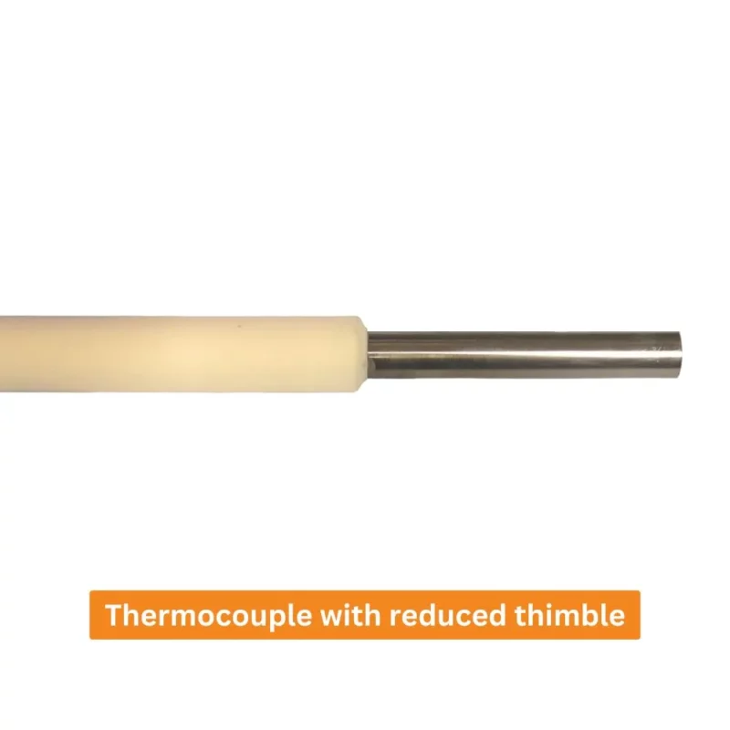 Rare metal thermocouple with platinum thimble