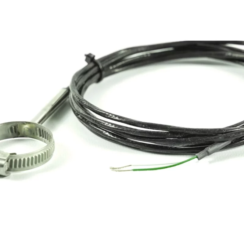 Cable thermocouple with a pipe clamp