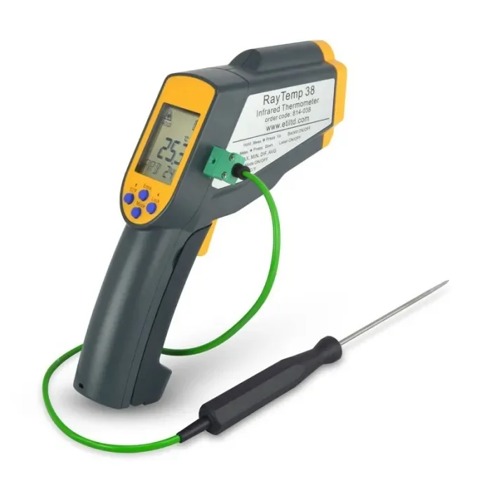 Raytemp 38 infrared thermometer being used